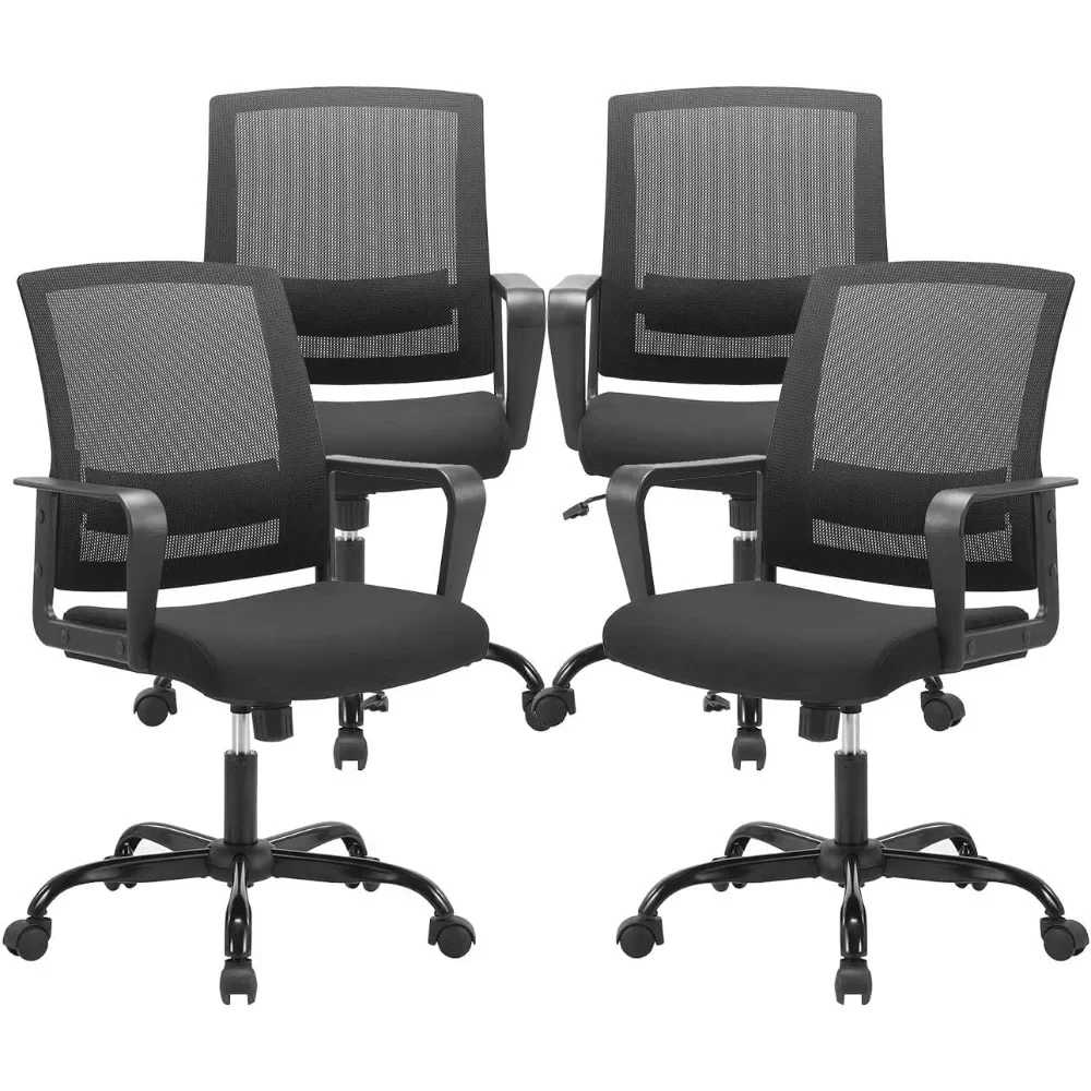 Ergonomic Rolling Mesh Desk Chair with Executive Lumbar Support and Adjustable Swivel Design