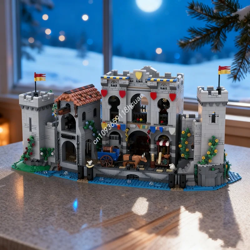 

3564pcs MOC Fortified Port Lion Knightsed Castle Model Building Blocks Architecture Toys Idea Brick Kids Christmas Gift Birthday