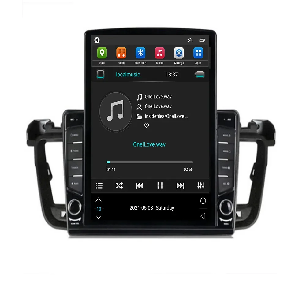 9.7 "العمودي نمط تسلا Carplay شاشة أندرويد بلوتوث راديو السيارة لتحديد المواقع والملاحة مشغل وسائط متعددة لبيجو 508 2011-2050