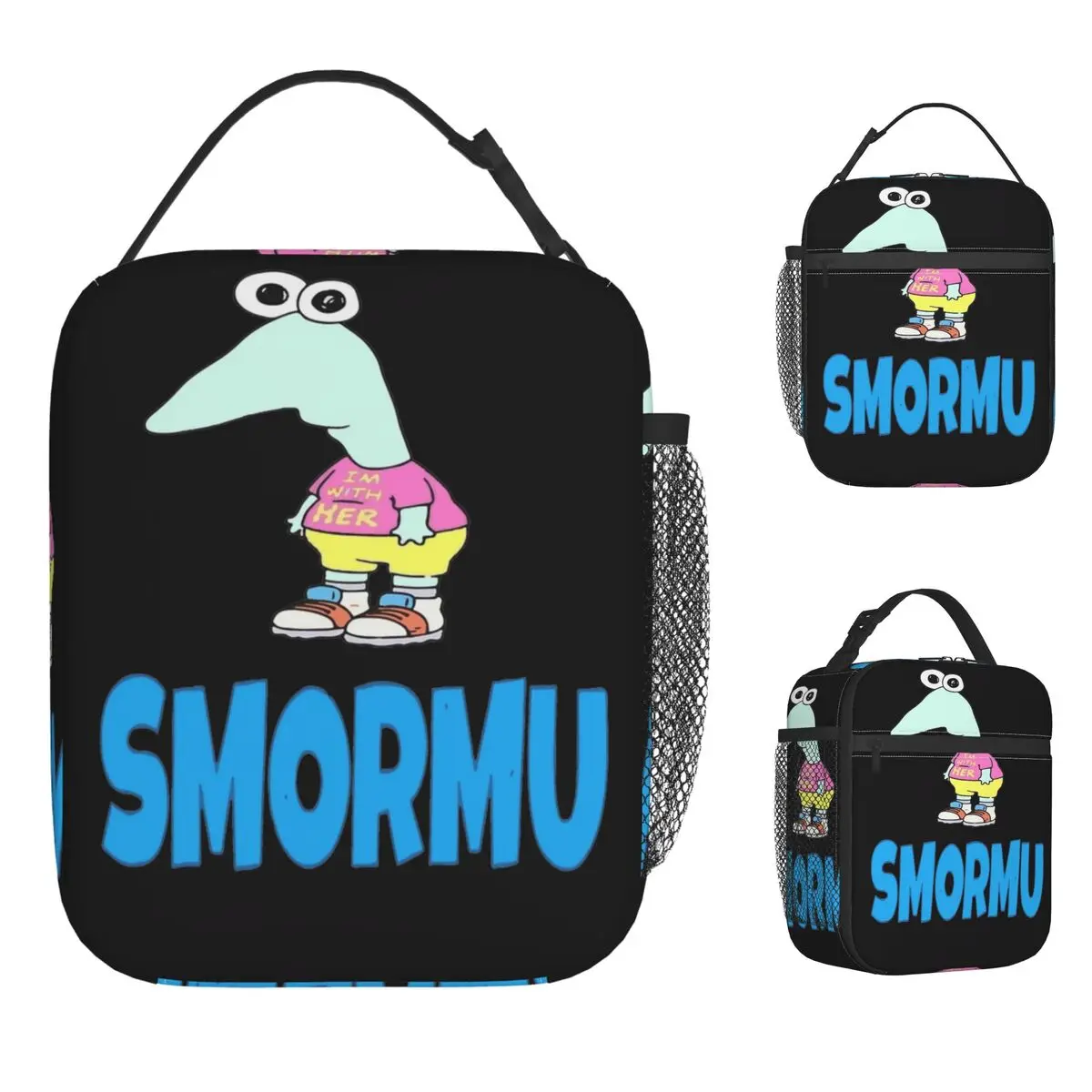 

Сумка для обеда Smormu с улыбающимися друзьями, повседневная коробка для обеда для девочек, портативная сумка-холодильник на молнии для пикника, водонепроницаемая сумка-тоут с принтом, сумки для еды