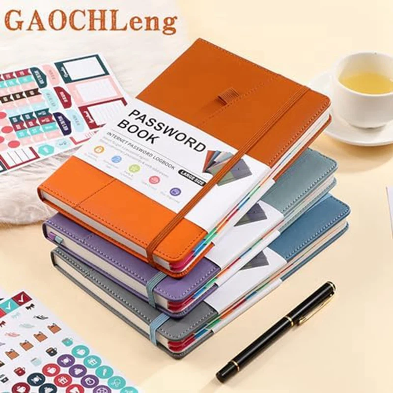 Password Keeper Book With Colorful Alphabetical Tabs And Two Bookmarks, For Seniors 8.4X5.9Inch, Internet Address-AC47