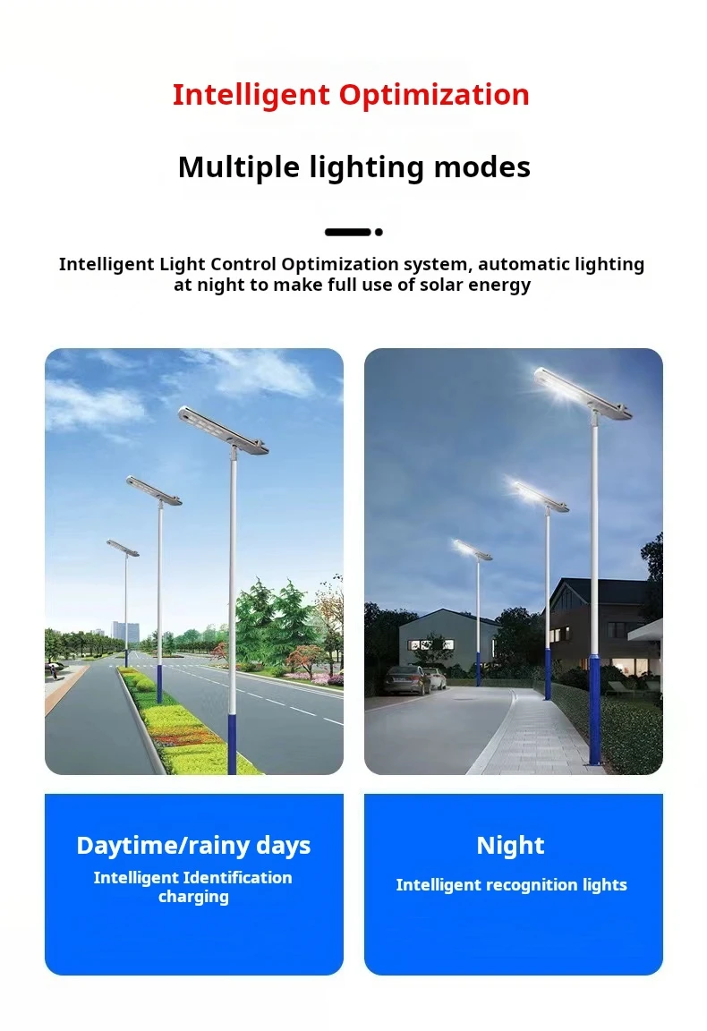 المبيعات الساخنة تصميم جديد التنظيف الذاتي الشمسية مقاوم للماء IP65 ضوء الشارع 30 واط 40 واط 60 واط 80 واط 100 واط LED ثابت MPPT وضع الحركة الطريق Pr