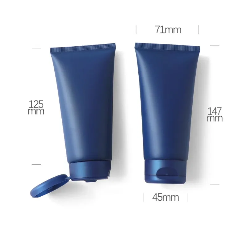 Großhandel 120ML Matt Blau Kosmetik Schlauch Haar Conditioner Shampoo Körper Lotion Leere Flasche Mann Make-Up Nachfüllbare Flaschen