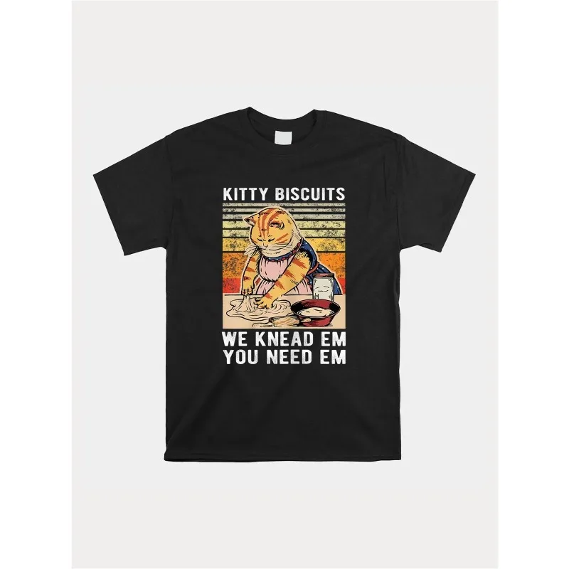 

Funny Cat Kneading Shirt Kitty Biscuits We Knead Em You Need Em Tee Cute Cat Lover Gift Graphic T Shirt For Women Men