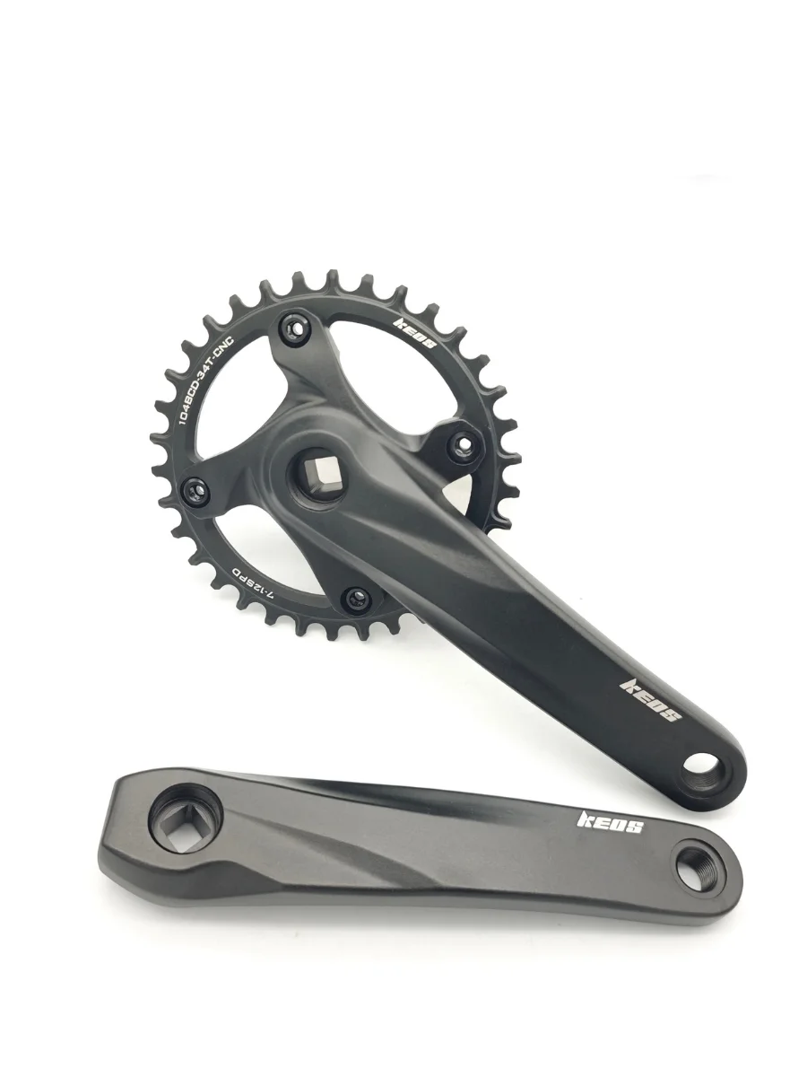 AliExpress KEOS Square Hole Bicycle Crankset 104BCD Aluminum Alloy IXF Square Hole Mountain Bike Crankset 170mm 32T/34T/36T/38T 1x 7-12S