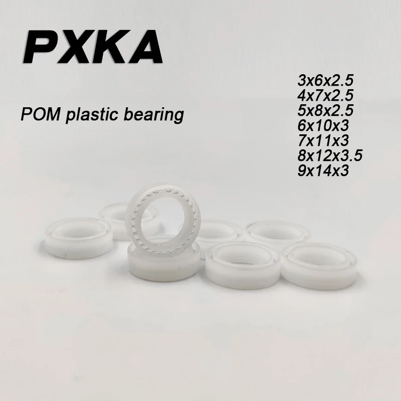 2/10Pcs POM Plastic Bearing 673 674 675 676 677 678 679 Waterproof Corrosion Tolerance MR63 MR74 MR85 MR106 MR117 MR128 MR149