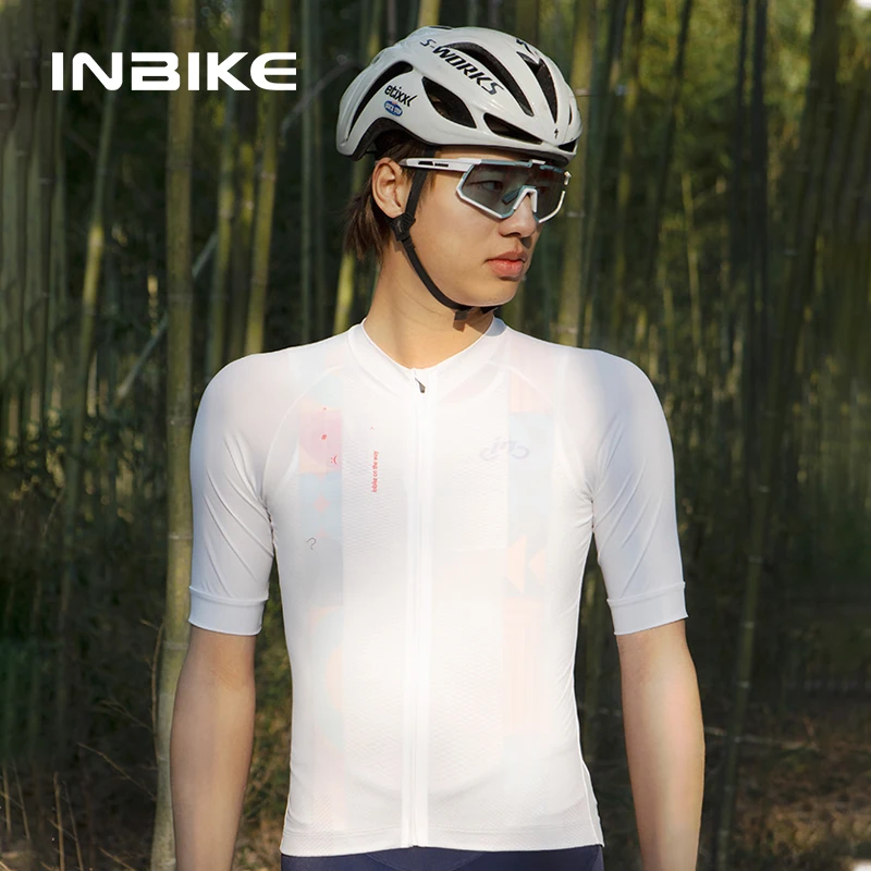 

INBIKE Cycling Jersey Man Summer Bicycle Jersey Men's Cycling Short Sleeve Quick-Dry Road Bike Tops MTB Cycling Clothing for Men