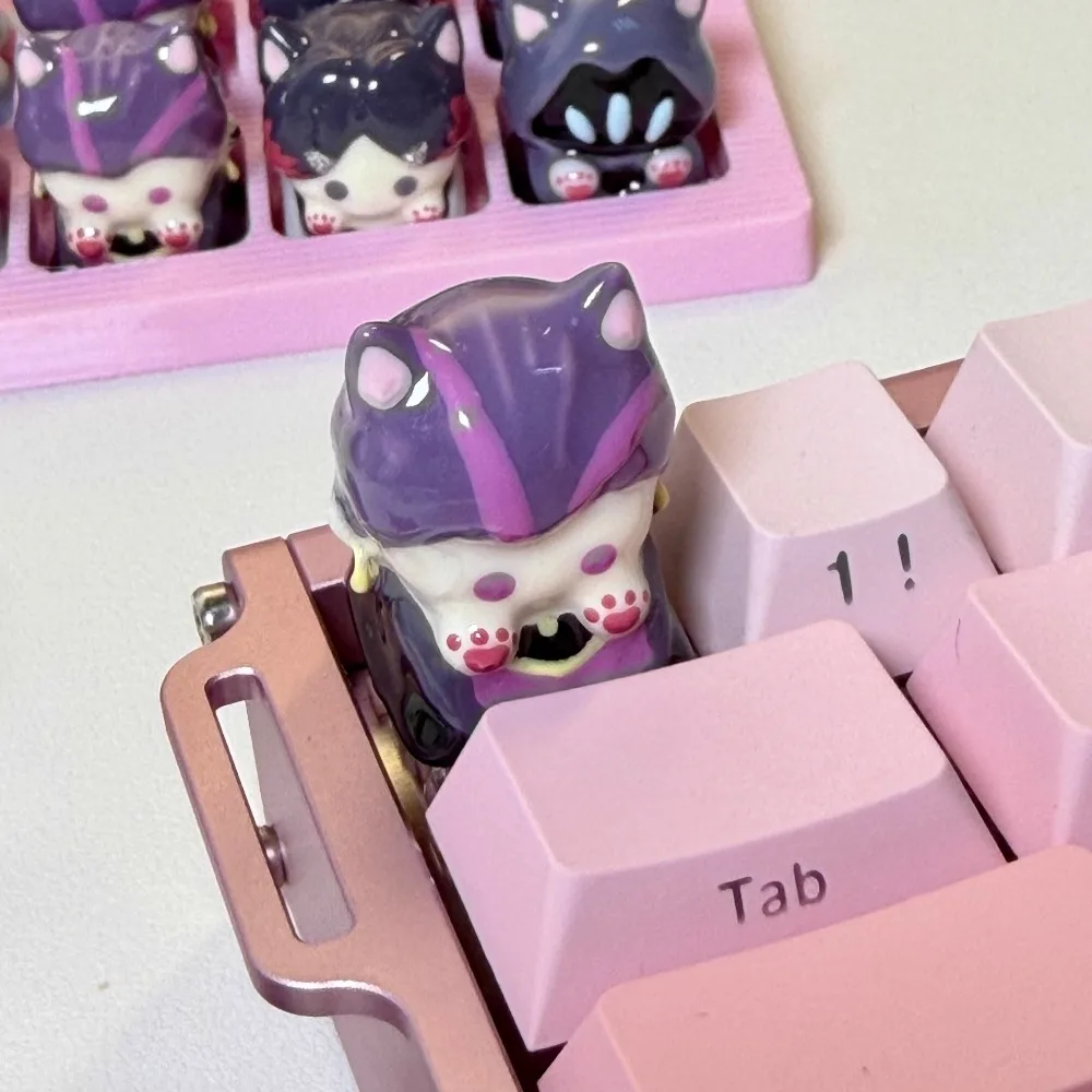 

Valorant Keycaps Clove Jett Reyna Sage Anime Keycaps Cute Cat Artisan Key Caps for Mechanical Keyboard Game Accessory Keycaps