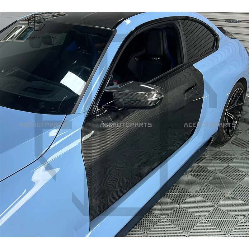 لوحة باب من ألياف الكربون الجافة لسيارات BMW M2 G87 ملحقات باب السيارة من ألياف الكربون الكاملة