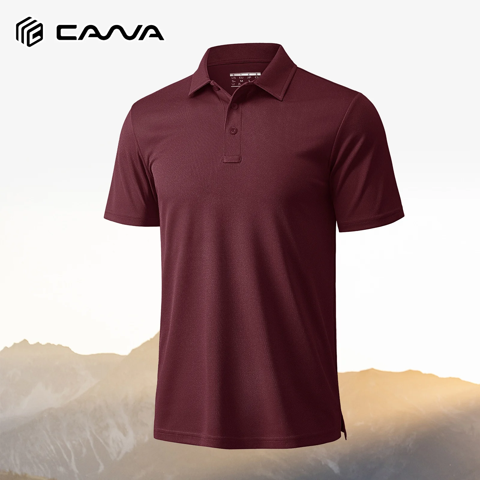 Herren Golf Poloshirt Kurzarm Feuchtigkeitsableitend Schnelltrocknend Sportlich Tennis Wandern Freizeit Oberteil