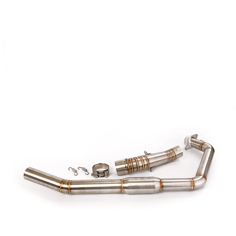 For Honda CBR300 CB300F 51MM Motorcycle Exhaust Slip-On Motorbike Elbow System Front Middle Link Pipe Racing Stainless Steel