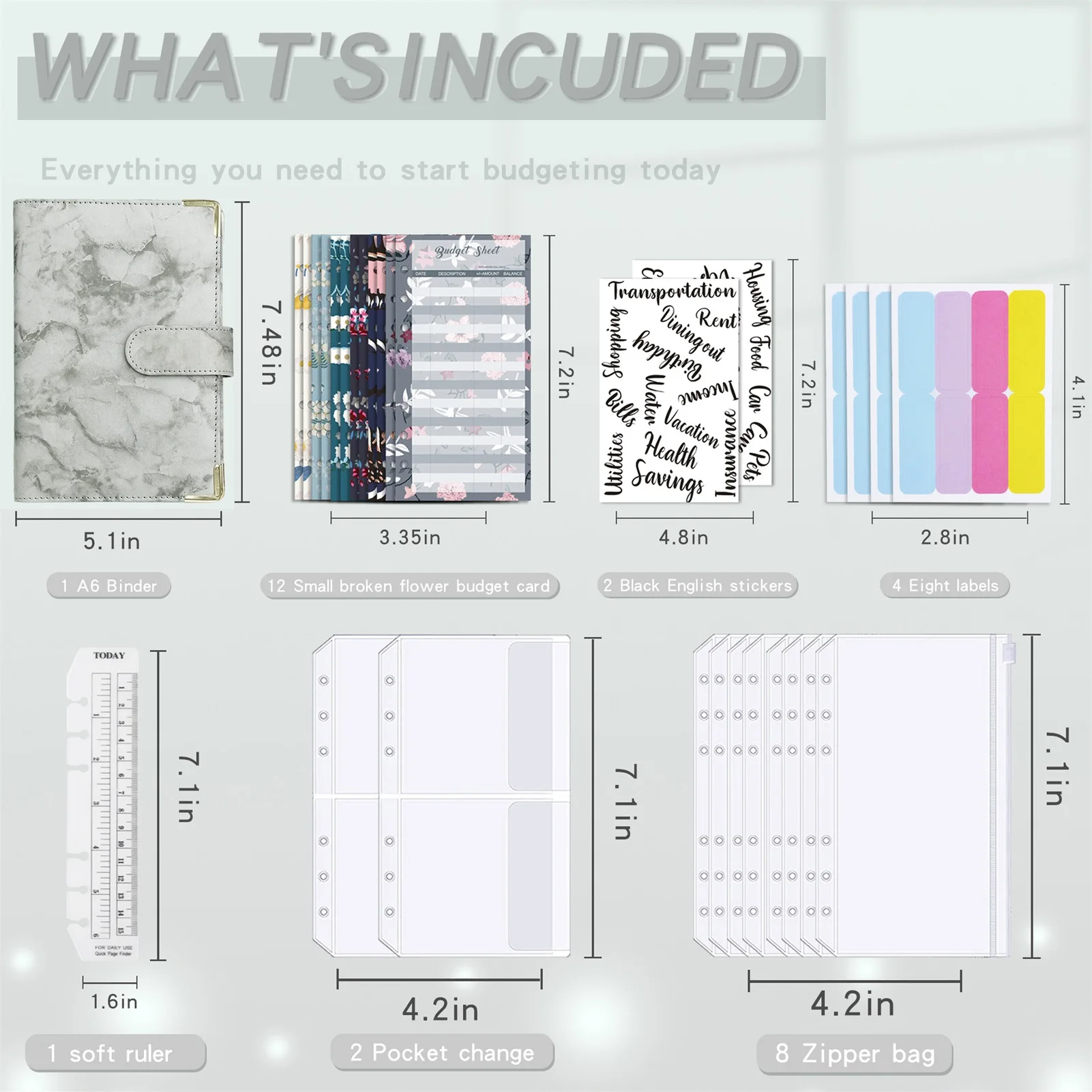 النقدية الميزانية الموثق توفير المال النقدية الميزانية الموثق بولي Leather الجلود A6 المال المنظم مخطط الميزانية الموثق مع سستة المغلفات ل