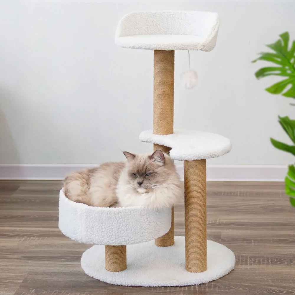 Cat Climbing Frame Large Cats Nest Tree Integrated Jumping Platform Cat Claw Pole Cats Scratch Board Moon Pet Supplies Toys