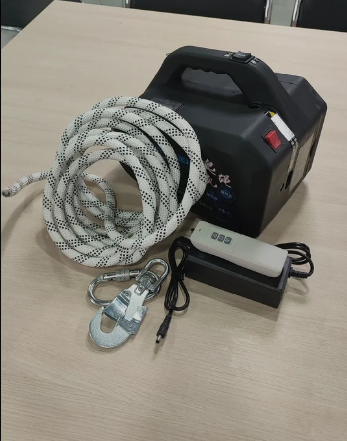 Rechargeable rope climbing machine crane air conditioner outdoor unit lift lithium battery crane hoist external wall hoisting