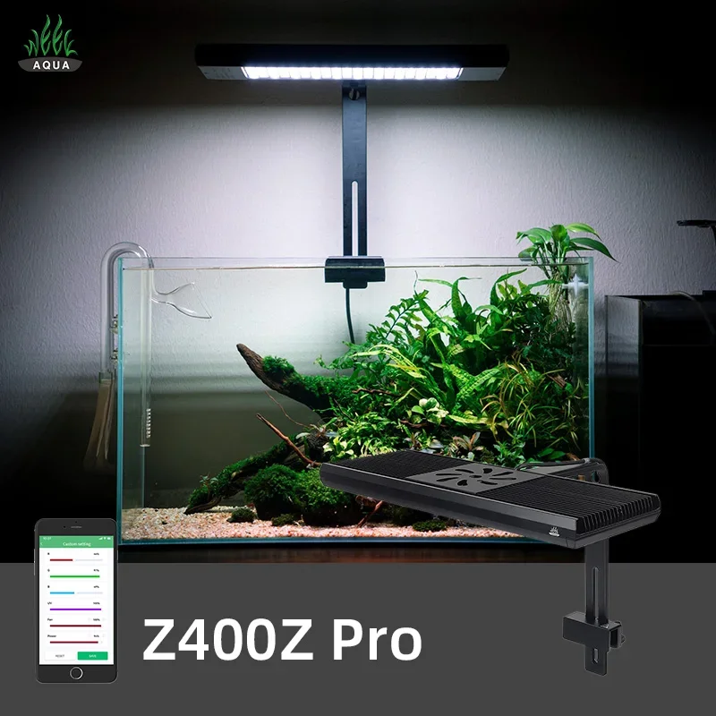 Weekaqua Z400 RGB+UV Aquarium Light LED Adjustable height APP control Timer Control Dimmable fish tank lightfor vivarium tank