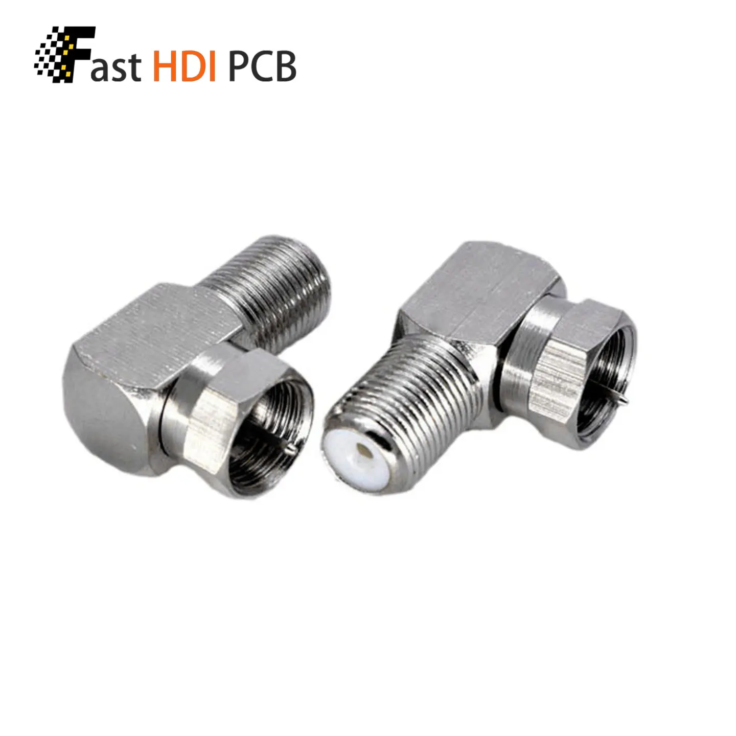 F Male to Female Right Angle Adapter F-JKW 90 Degree L Type Connector for Cable TV Set Top Box Antenna Satellite Receiver