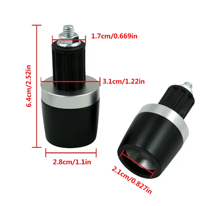 1 Paar Universal Motorrad Lenkerenden Griffe CNC Metall Lenker Gegengewicht Stecker Slider Motorrad Griffe Zubehör – Detail 1