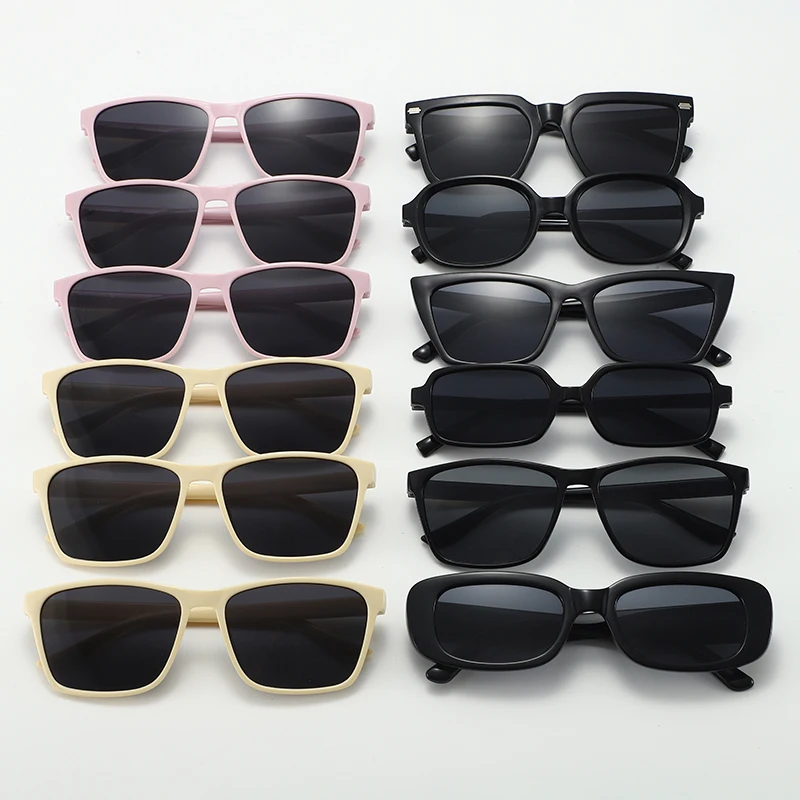 6PCS Black Combination Fashion Versatile Sun Glasses New Trend Summer Travel Sunglasses