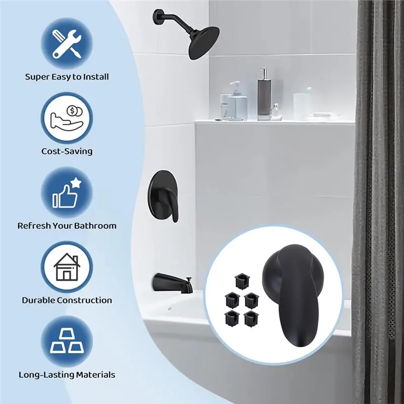 AB13-Shower Faucet Handle Replacement For Kohler Coralais 1046987- Includes 1060514 Handle Insert Part A