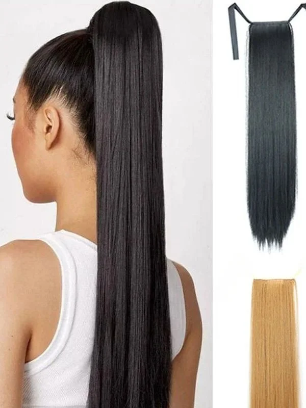耐熱性合成毛髪-22-インチロングストレートヘアエクステンションユニセックスウィッグ作成用理髪およびファッションアクセサリー