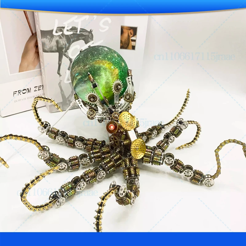 Steampunk mechanical octopus DIY pure handmade precision metal assembly high difficulty creative building block puzzle