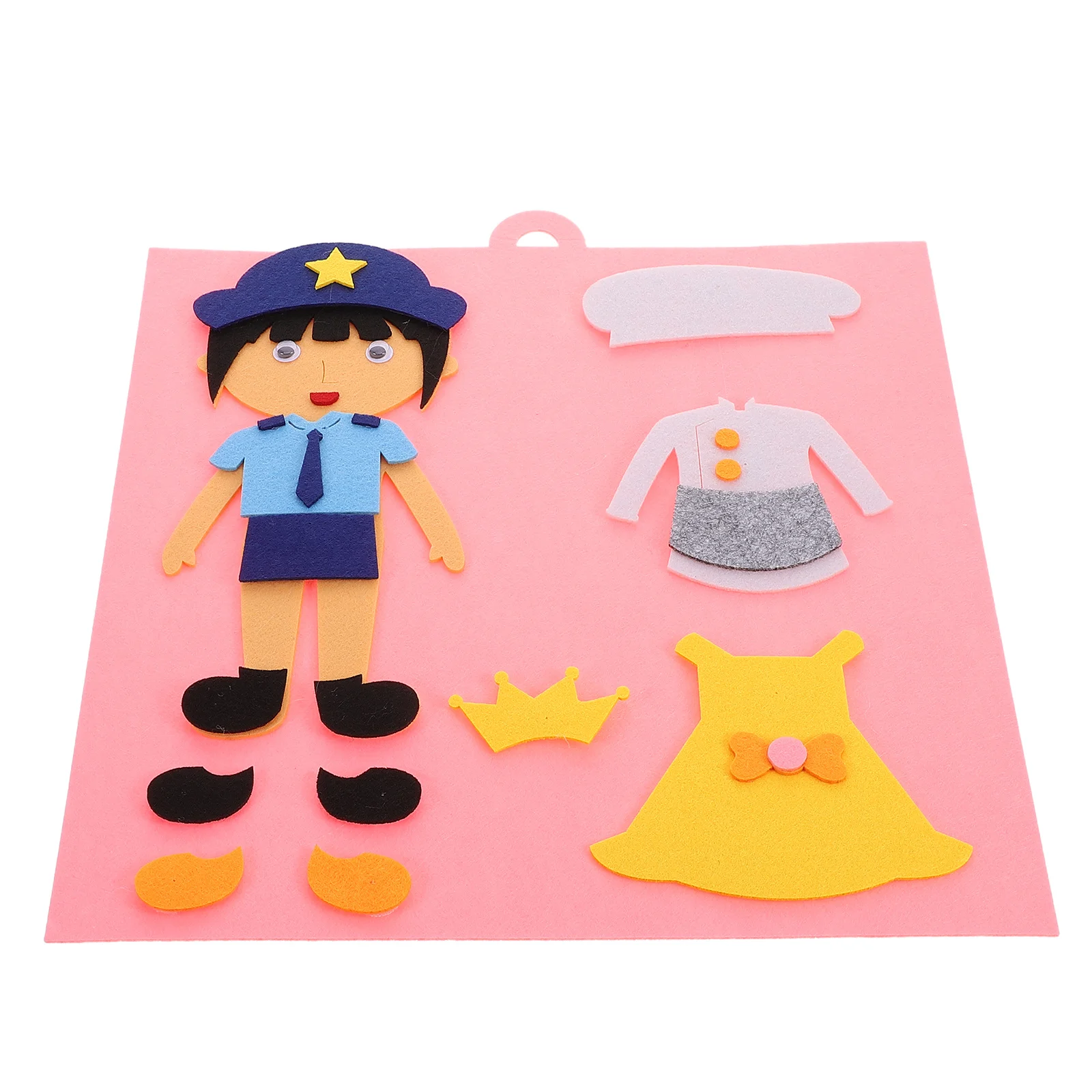 

2pcs Early Education Puzzle Felt Dress-Up Matching Game For Toddlers Preschool Cognitive Learning Activity Costume Changing