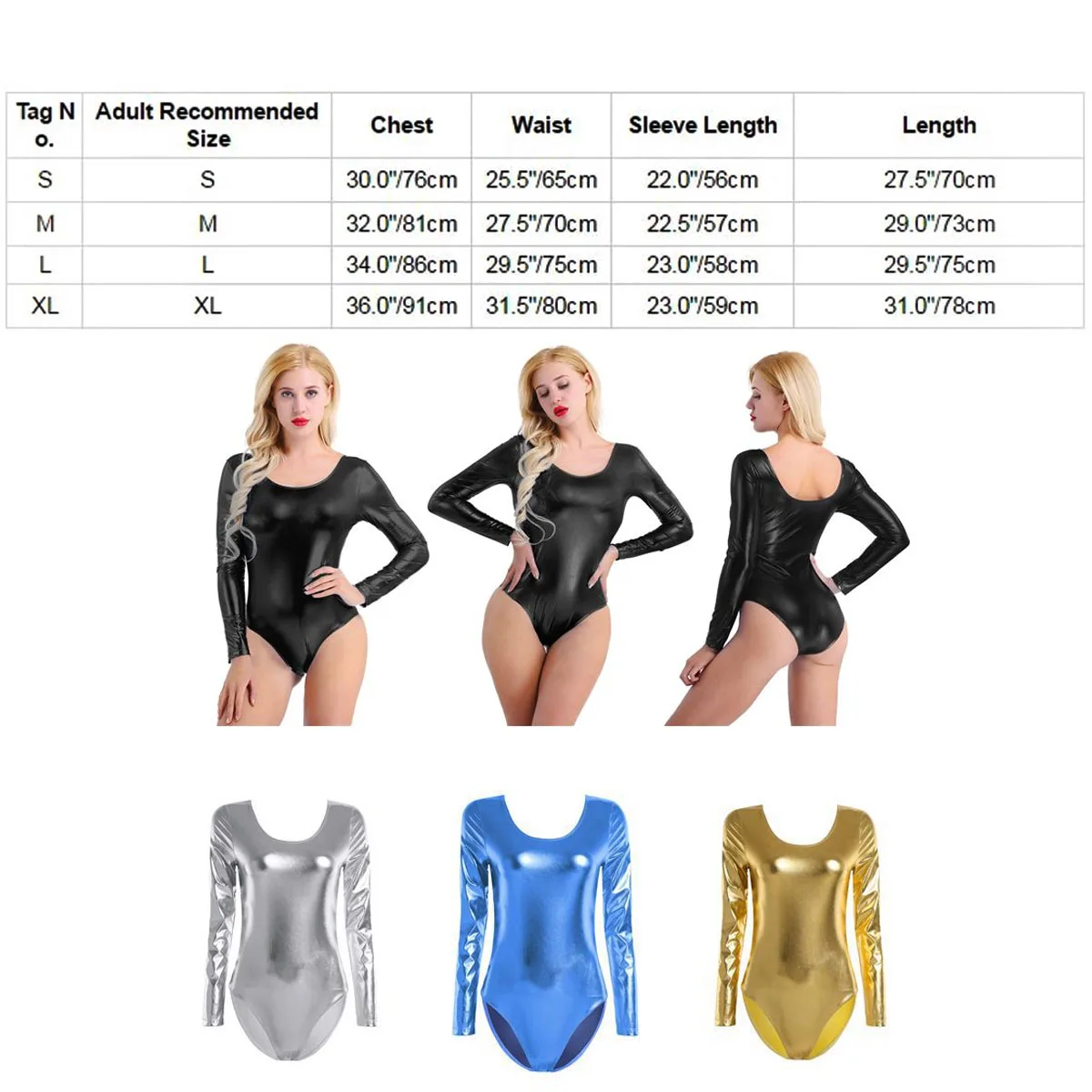 Women Rhinestone Long Sleeves Gymnastics Workot Bodysuit Bronzing Cloth Ballet Dance Leotard Jumpsuit Romper Skating Dancewear