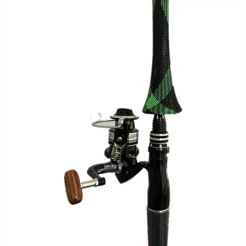 

Braided Mesh Pole Sock Braided Mesh Protector PET Colorful Fishing Rod Protector Scalable 30mm*170cm Spinning Rod Sleeve