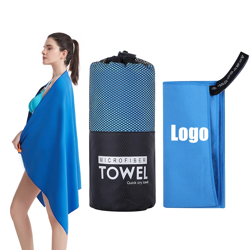 160*80 Size Swimming Pool Sport Bath Towel Breathable Fast Quick Dry Sweat Absorbent Custom Gym Microfiber Sport Towel