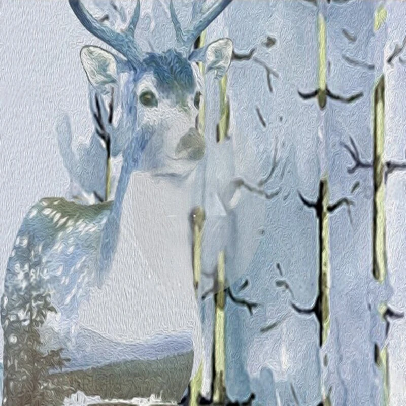 Papel Pintado Papel Mural Adhesivo Decoracion Hogar Modern creative oil painting relief Nordic forest deer luxury home decore