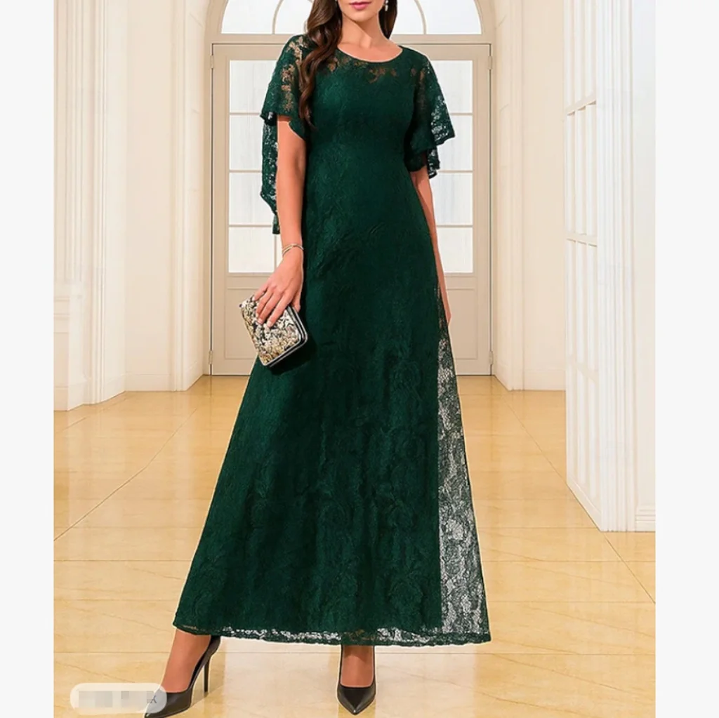 

Customized Elegant Long Mother of the Bride Dresses O-Neck Ankle-Length A-Line Evening Gala Wedding Guest Groom Dress 2026