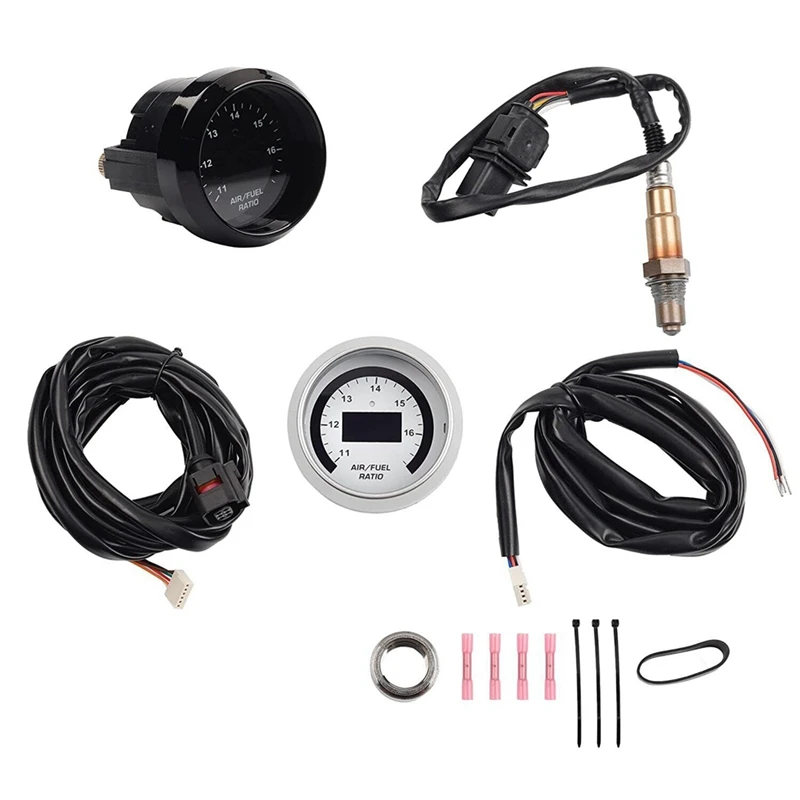 1Set Racing Air Fuel Ratio Gauge 30-4110 AFR 52Mm Wideband O2 UEGO Controller With 4.9 LSU Oxygen Sensor 0258017025