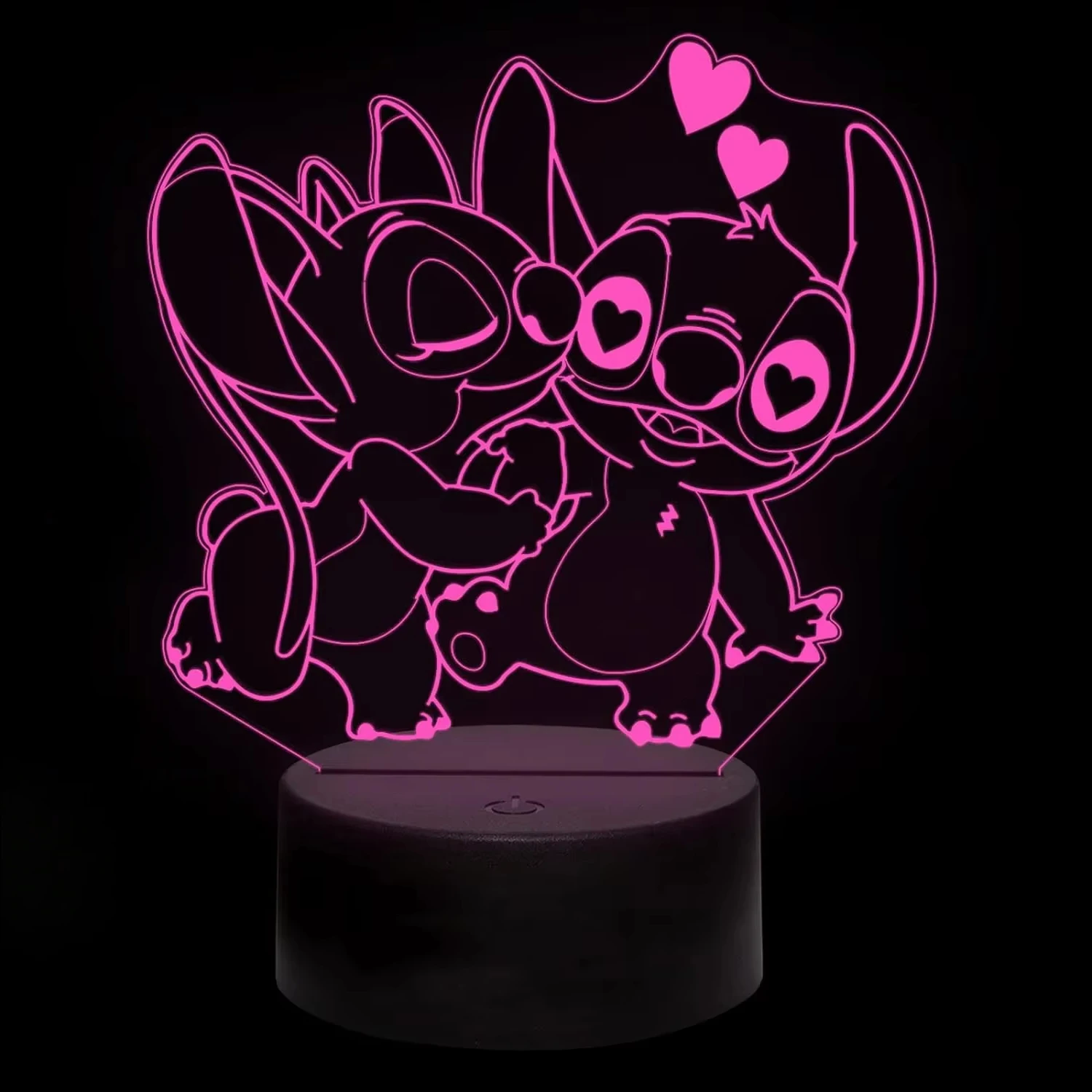 2025 3D Illusion Stitch Night Light with Remote Control and Smart Touch Room Decor Lamp Birthday Valentine's Day Christmas Gifts