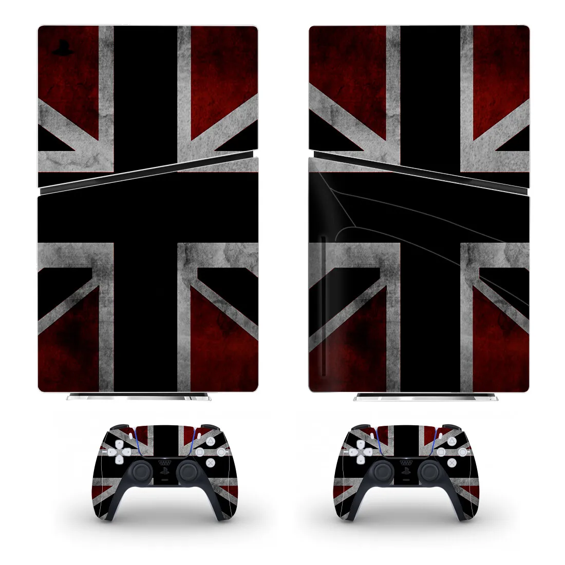 UK National Flat PS5 Slim Disc Skin Sticker Decal Cover for Console and 2 Controllers New PS5 Slim Disk Skin Vinyl