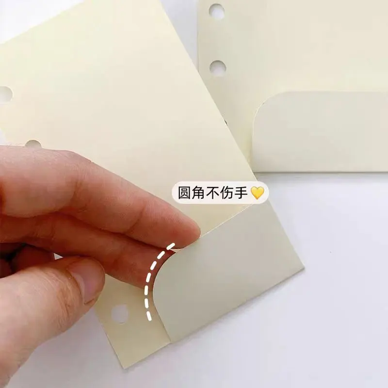 4pcs/Lot M5 Paper Insert Pocket For Loose Leaf Notebook Planner Organizer Refill 5-Ring Inner Page Binder Accessories Stationery