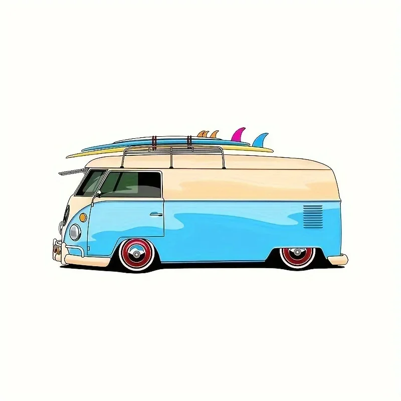 

1 шт. модная наклейка для фургона для серфинга-привлекательный дизайн с досками для серфинга водонепроницаемый винил для настройки автомобиля и гаджета