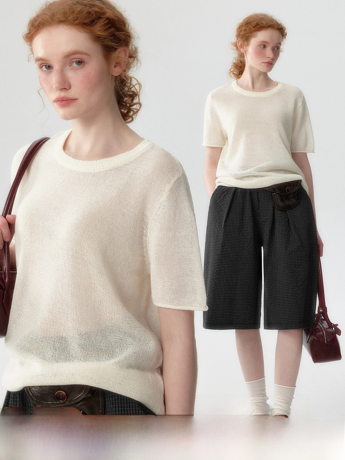  plus Gentle Refreshing Combed Cotton Knitted Short Sleeve round Neck T-Shirt Women Summer Thin Breathable Top