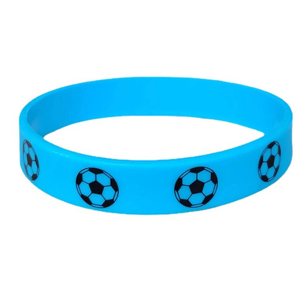6–42 Stück Fußball-Silikon-Armband, 6 Designs, grün, schwarz, weiß, Gummi-Armbänder für Sportveranstaltungen, Fußball, Geburtstag, Partygeschenke – Detail 6
