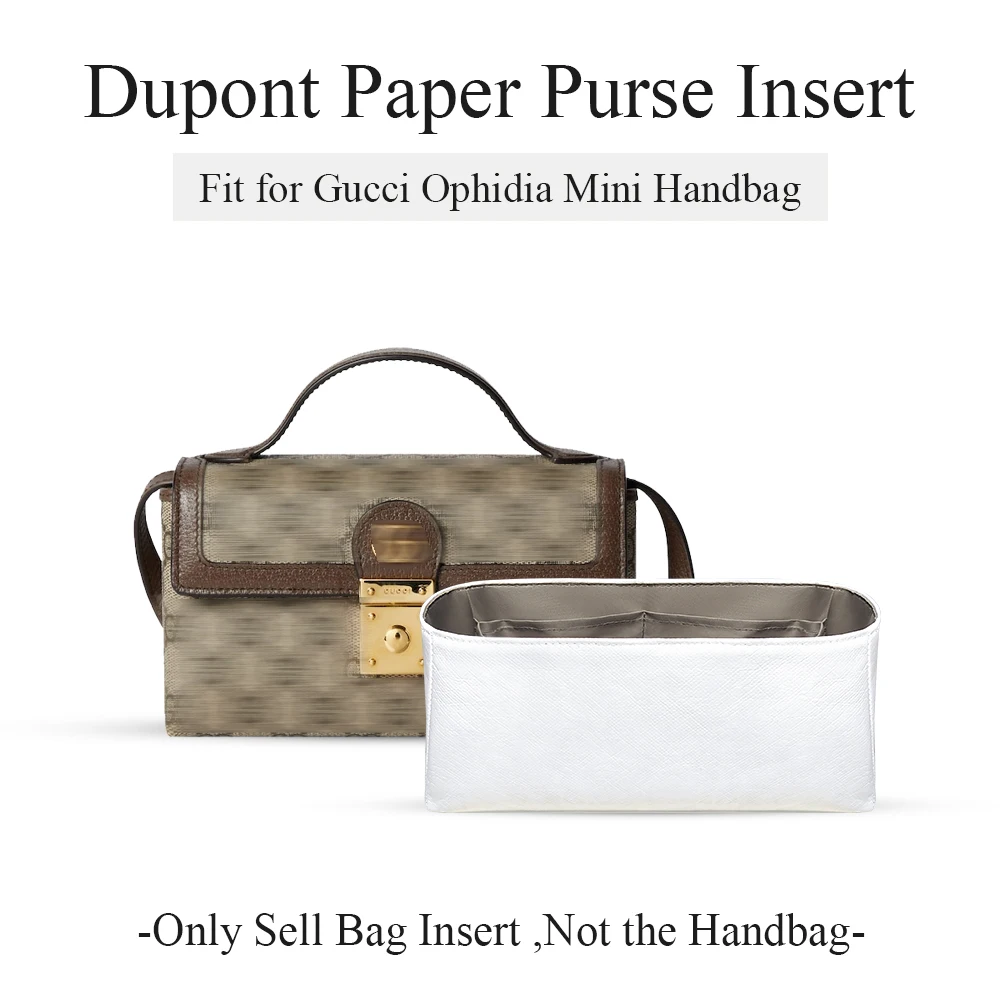 

Dupont Paper Purse Organizer Insert Fit for Gucci Ophidia Mini Handbag Makeup Inside Storage Bag Inner Liner Organizer Insert