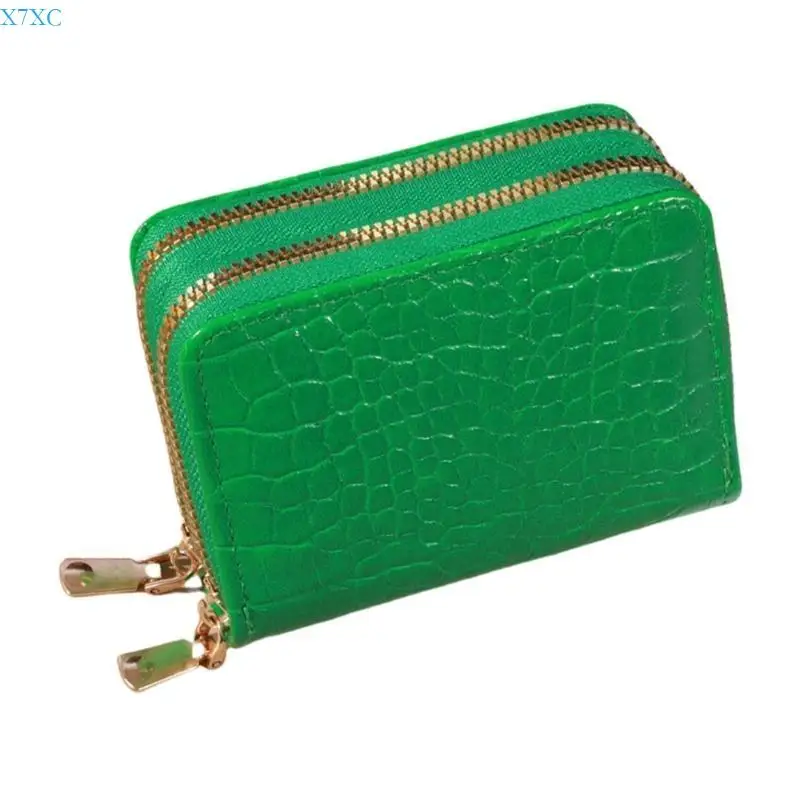 

X7XC Sophisticated Embossed Pattern Short Wallet for Women Spacious PU Card Case
