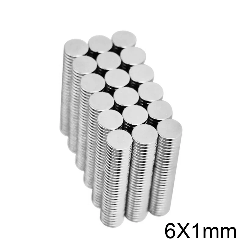 200~5000pcs 6x1 mm Thin Neodymium Strong Magnets 6mm*1mm Permanent Small Round Magnet 6x1mm Powerful Magnetic Magnet 6*1 mm