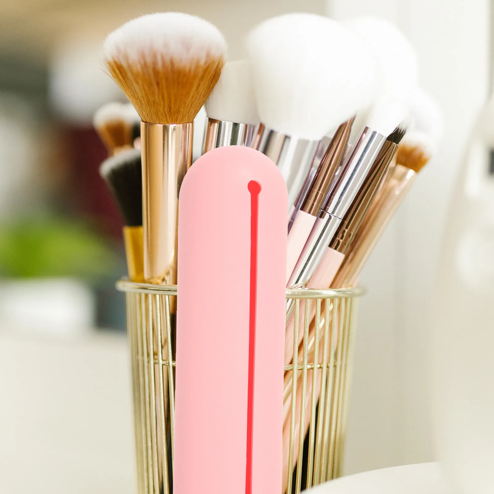 

Компактный дорожный чехол для кистей для макияжа, силиконовый держатель, портативный органайзер для хранения кистей, маленькая сумка-органайзер для косметики