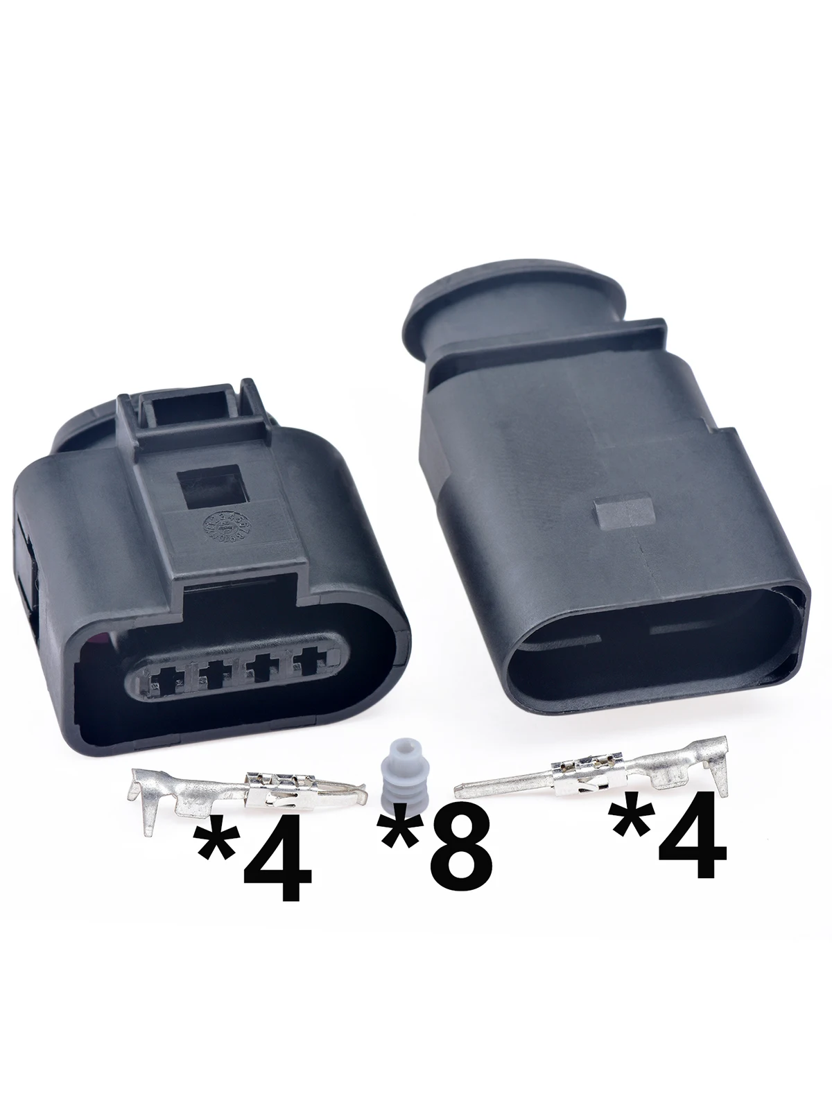 2 ensembles de connecteurs de fil électrique à 4 broches de 1,5 mm (mâle ou femelle) pour rallonge de bobine automobile, fiche de klaxon 1J0973804 1J0973704