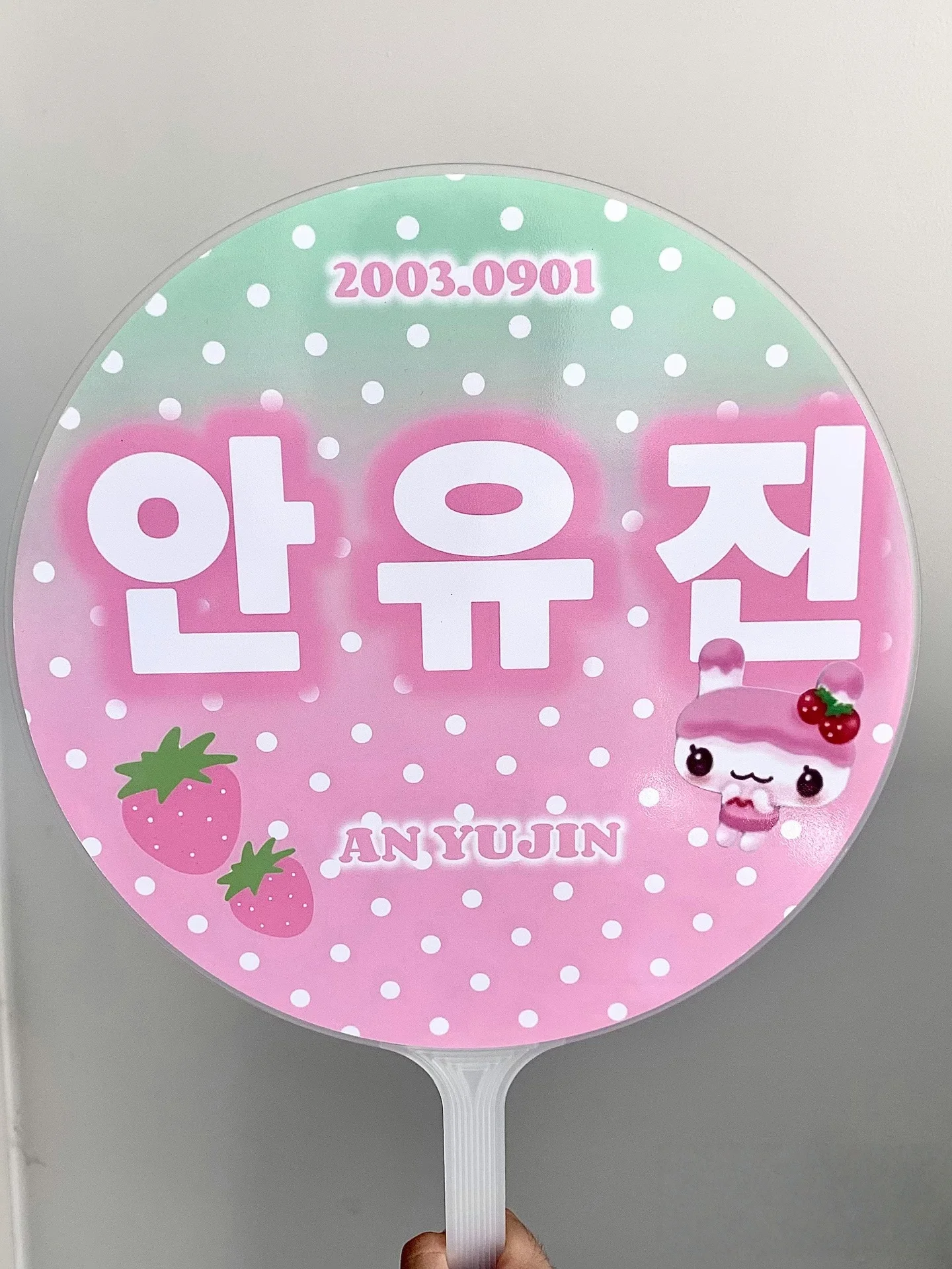 Custom Kpop Big Picket Hand Fan World Tour Concert Cheering Fan Thick Printing High Quality Korean Style with Transparent Cover