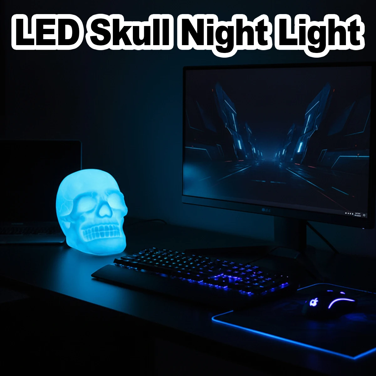 skull-led-night-light-halloween-lights-horror-bedroom-party-supplies-silicone-decorative-portable-rgb-rechargeable-touch-control