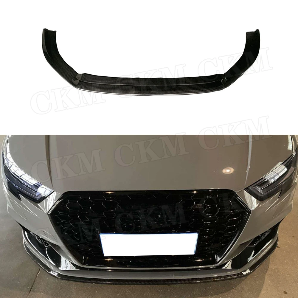 

Carbon Fiber Front Lip Spoiler For Audi A3 RS3 2017 -2019 Not For Standard S3 FRP Head Bumper Extension Chin Car Styling