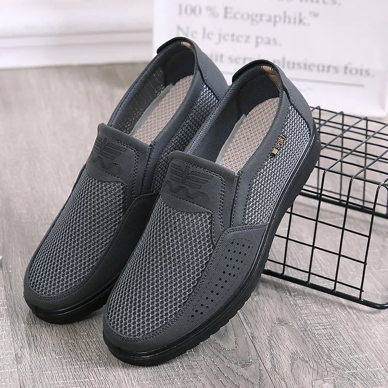 Men\'s Casual Shoes Men NEW Brand Summer Style Mesh Flats Shoes for Men Loafers Leisure Shoes Breathable Comfortable Footwear 48