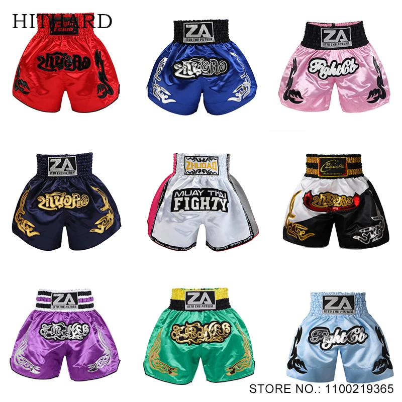 Muay Thai Shorts Premium Cage Fighting Kickboxing Pants 2025 New Men Women Kids Fight Martial Arts MMA Clothes Red Boxing Shorts