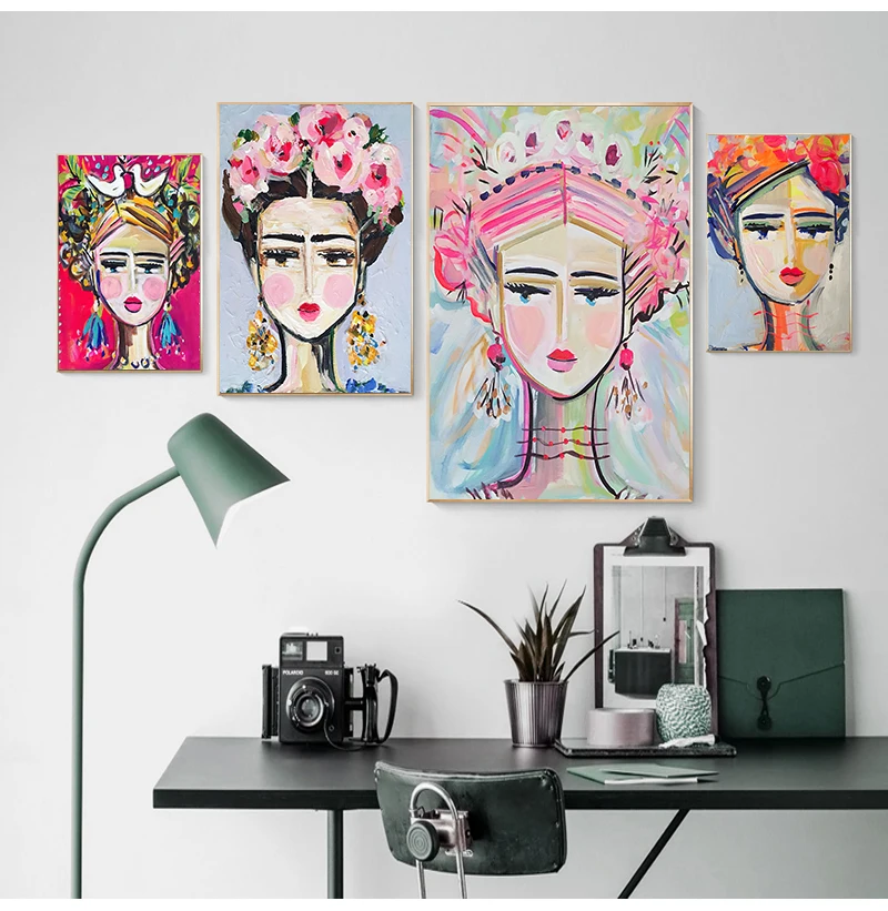 Canvas Painting Woman Print portrait impressionist modern abstract girl print on canvas wall pictures for living room