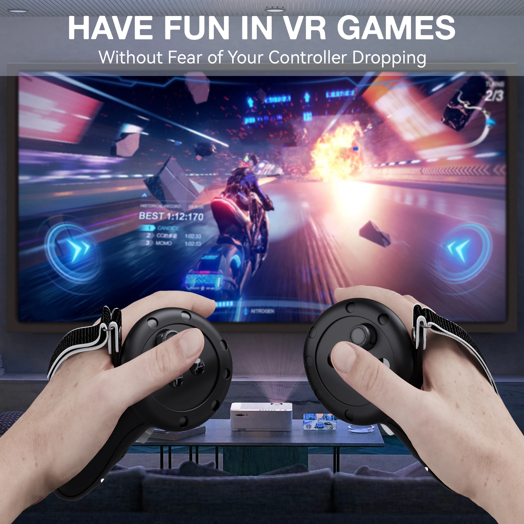 لملحقات Quest 3S VR غطاء مقبض تحكم مريح ومريح لاستبدال البطارية لـ Quest 3S/Quest 3